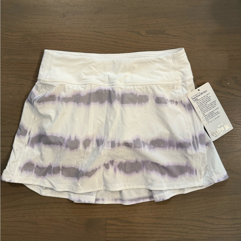 NWT Lululemon Pace Rival Skirt White and Purple